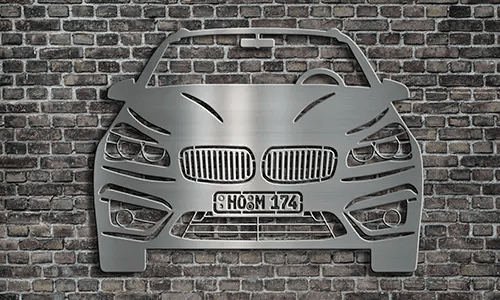 Vægdekoration Milled Metal - Krom