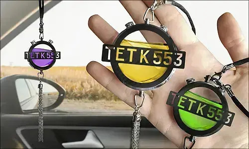 Uhlíkový dávkovač vůně auto Chrome