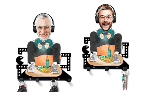 Personlig Nøgleholder Tegneserie Hobby - Gamer