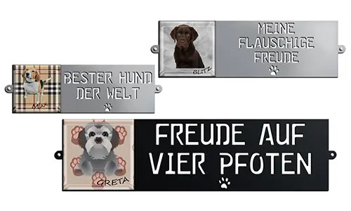 Warnschild für wütenden Hund