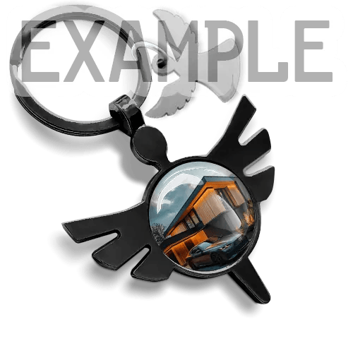 Keychain Guardian Angel With Own Photo