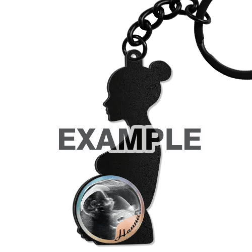 Keychain ultrasound expecting mom