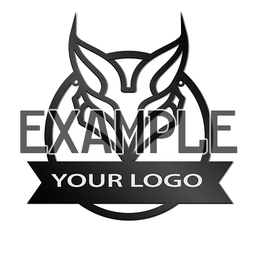 Metallikyltti logolla