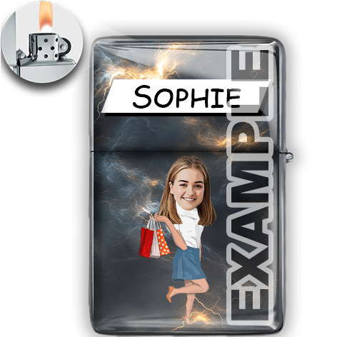 Personalisiertes Feuerzeug Comic Hobby Beruf