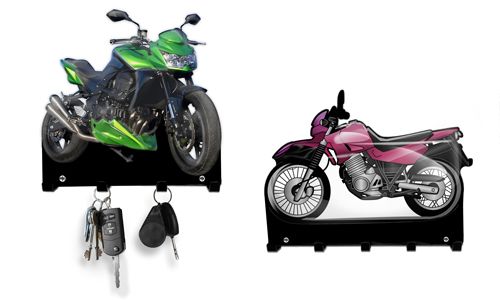 Llavero con silueta de motocicleta