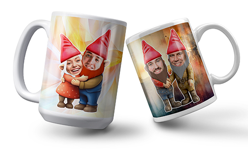 Personalisierte Tasse Gartenzwerge – Pärchen & Freunde