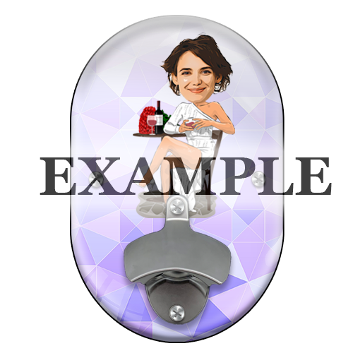 Gepersonaliseerde wandflesopener Standaardstrip hobby beroep
