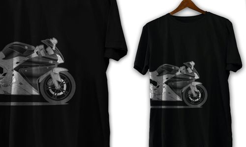 Camiseta con diseño de motocicleta