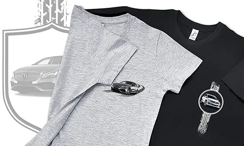 T-shirt met je auto, motor of vrachtwagen met een schildontwerp