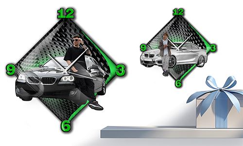 Modern wall clock with brother image