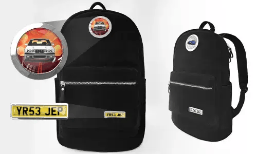 Mochila terciopelo negro