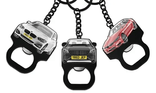 Sleutelhanger flesopener met auto