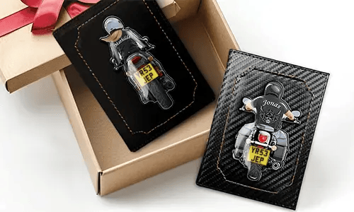 Porte-documents moto pour ton meilleur ami – super cadeau avec son prénom !