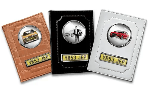 Porte-documents de voiture standard pour frère avec voiture/photo et plaque d'immatriculation