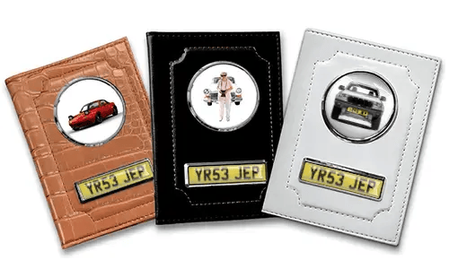 Porta documenti auto standard per nonna con auto/foto e targa