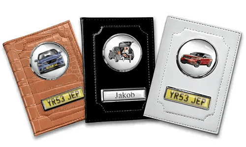 Personalized car document holder for husband