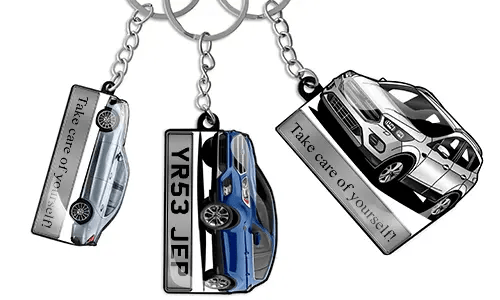 Car Keychain Text Car