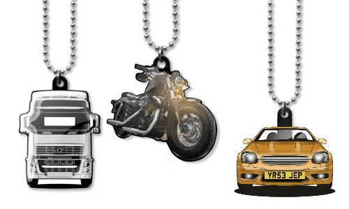 Car mirror decor silhouette vehicle