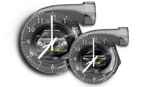 Dunkelgraue Wand-Uhr-Turbine
