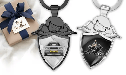 Ge personaliseerde engel sleutelhanger - Cadeau voor je broer