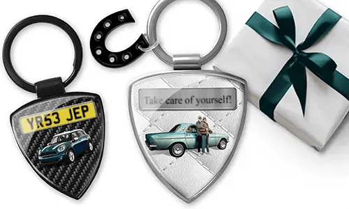 Personalized grandpa shield keychain