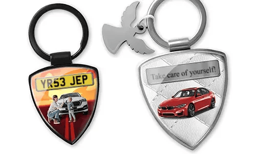 Personalized mother shield keychain