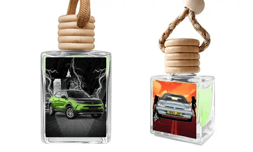 Petit parfum d'auto avec image de voiture