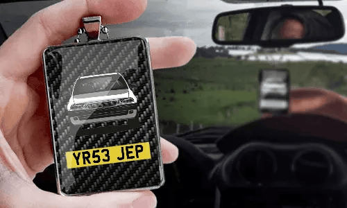 Car mirror chain - rectangle