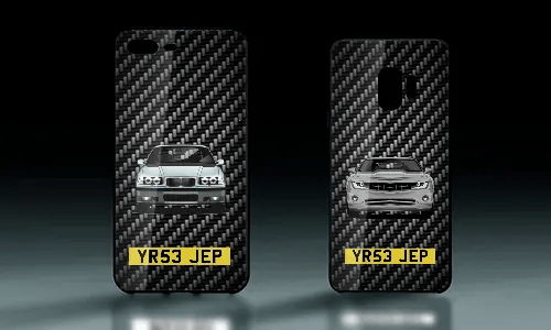 Handy Hülle - Glas Carbon