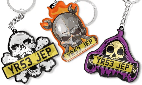 Skull-Keychain-License-Plate