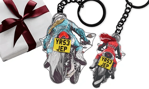  Gran llavero de moto deportiva personalizado para tu novia