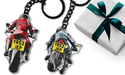 Porte-clés moto sportive – cadeau pour ton père
