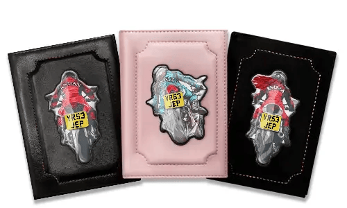 Porta-libretto auto con il tuo nome e la targa