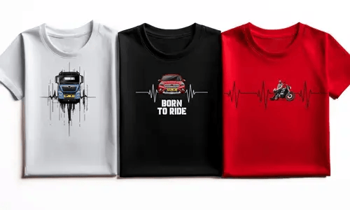 T-Shirt mit Auto, Motorrad oder LKW