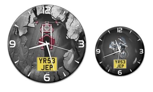Wanduhr für Motorradliebhaber