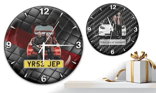Wanduhr Coolline mit Auto/Foto für Paare