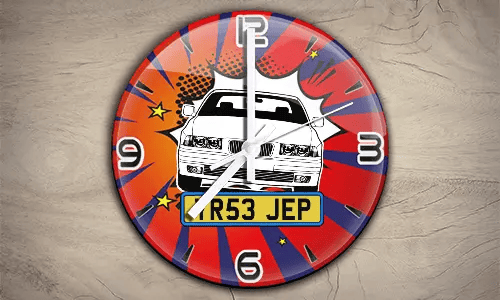 Comic Wanduhr