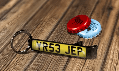 bottle opener keychain with German flag