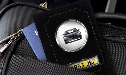 Car documents holder brown