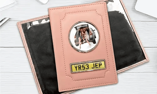 Car documents holder in hand