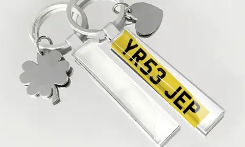 number plate key ring