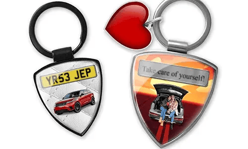 Shield photo keychain for best friends