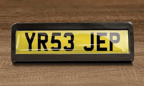 license plate magnet on the table