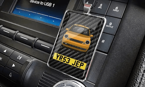 Rear view mirror trailer on the panel