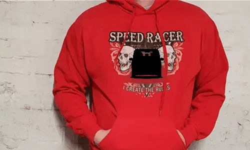 auto pullover Rot mit Speed Racer auto hoodie