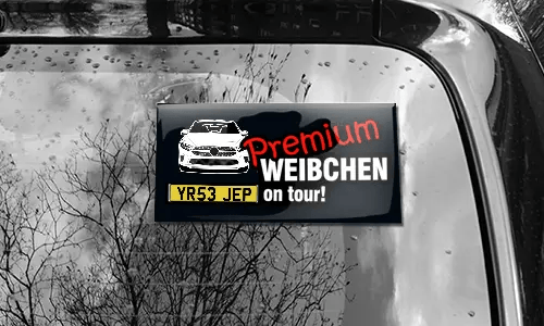 aufkleber auto Premium WEIBCHEN auf dem Glas ausgefallene autoaufkleber