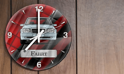 wanduhr mit foto auf dem Holz Wand wanduhr mit eigenem bild