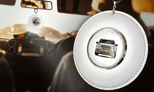 autospiegelanhänger mit foto weiß in Auto individueller Rückspiegelanhänger