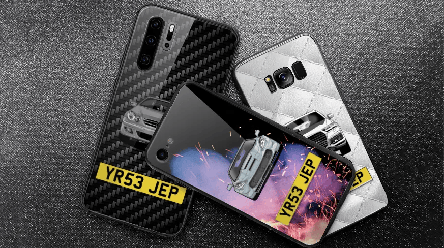 Mobile Case White Leather