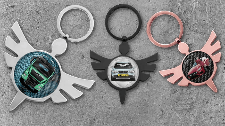 Angel Keychain Round Auto